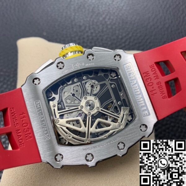 Red Richard Mille RM011 Red Rubber Strap Watch KV Factory
