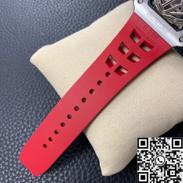 Red Richard Mille RM011 Red Rubber Strap Watch KV Factory