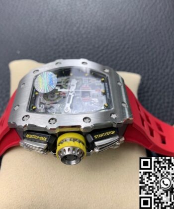 Red Richard Mille RM011 Red Rubber Strap Watch KV Factory
