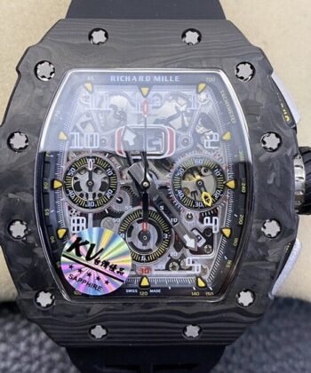 Richard Mille Watch Replica​ RM011 Carbon Fiber Case KV Factory