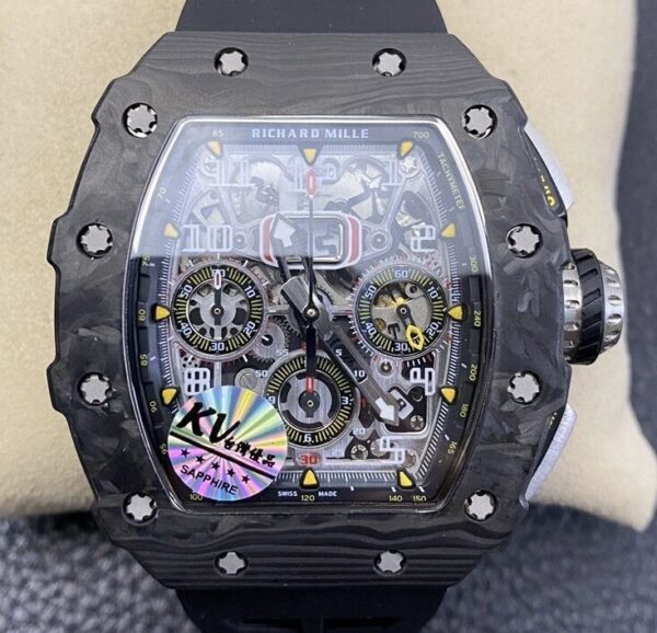 Richard Mille Watch Replica​ RM011 Carbon Fiber Case KV Factory