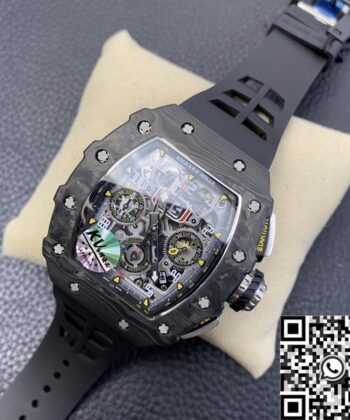 Richard Mille Watch Replica​ RM011 Carbon Fiber Case KV Factory