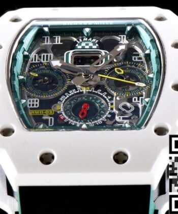 Richard Mille Shaped Wawtches RM011-03 White Ceramic Case