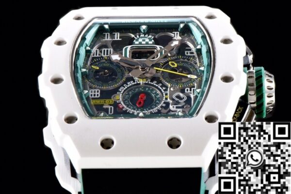 Richard Mille Shaped Wawtches RM011-03 White Ceramic Case