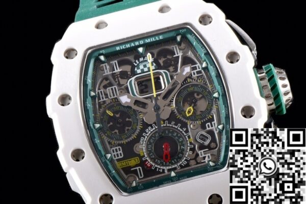 Richard Mille Shaped Wawtches RM011-03 White Ceramic Case