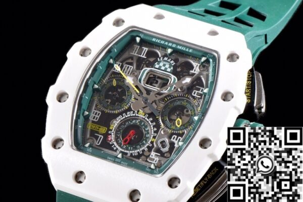 Richard Mille Shaped Wawtches RM011-03 White Ceramic Case
