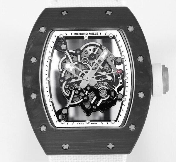 Richard Mille Men​ RM055 V5 White Rubber Strap KV Factory