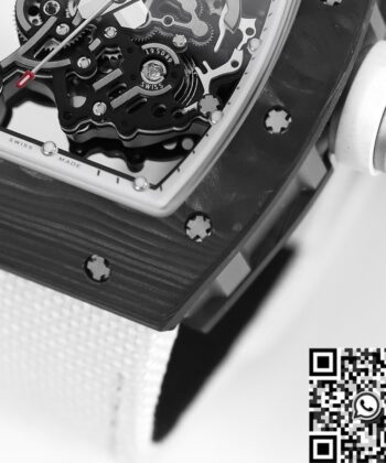Richard Mille Men​ RM055 V5 White Rubber Strap KV Factory
