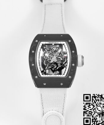 Richard Mille Men​ RM055 V5 White Rubber Strap KV Factory