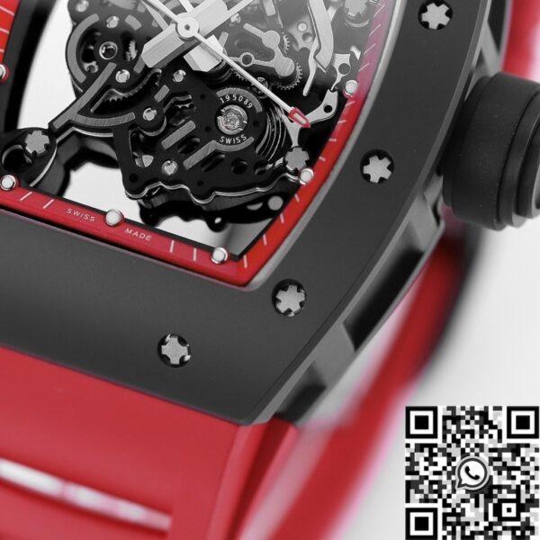 Watches Richard Mille RM055 V5 Red Rubber Strap KV Factory