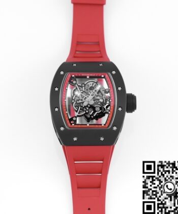 Watches Richard Mille RM055 V5 Red Rubber Strap KV Factory