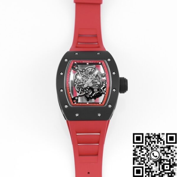 Watches Richard Mille RM055 V5 Red Rubber Strap KV Factory