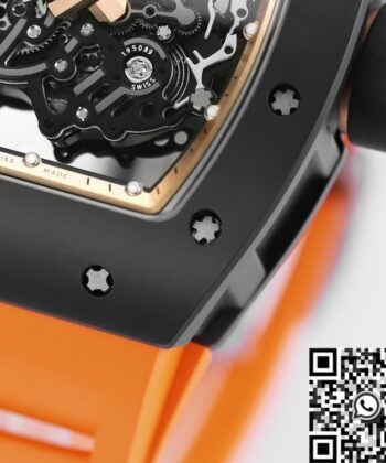 Imitation Richard Mille RM055 V5 Yellow Rubber Strap KV Factory