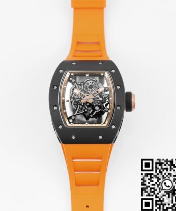 Imitation Richard Mille RM055 V5 Yellow Rubber Strap KV Factory