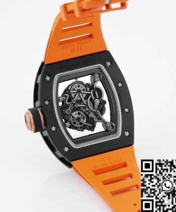 Imitation Richard Mille RM055 V5 Yellow Rubber Strap KV Factory