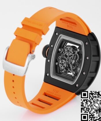 Imitation Richard Mille RM055 V5 Yellow Rubber Strap KV Factory
