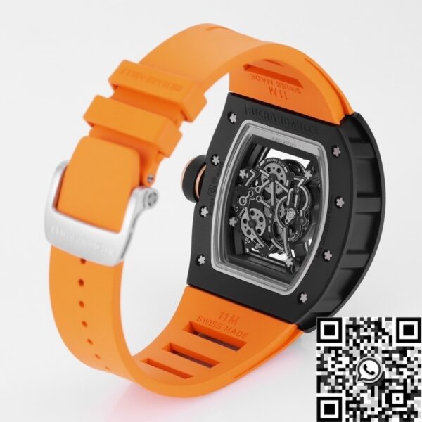 Imitation Richard Mille RM055 V5 Yellow Rubber Strap KV Factory