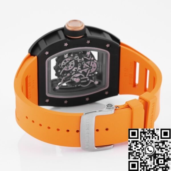 Imitation Richard Mille RM055 V5 Yellow Rubber Strap KV Factory