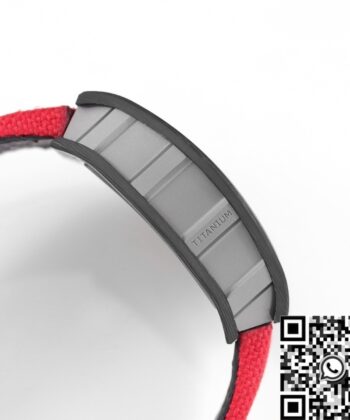 Richard Mille Thin Watch​ RM055 V5 Red Nylon Strap KV Factory