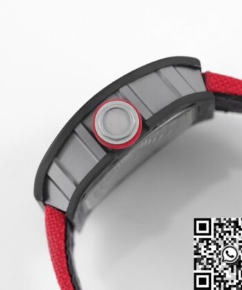Richard Mille Thin Watch​ RM055 V5 Red Nylon Strap KV Factory