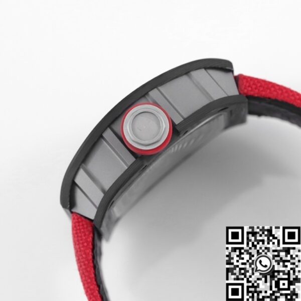 Richard Mille Thin Watch​ RM055 V5 Red Nylon Strap KV Factory