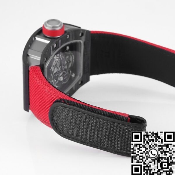 Richard Mille Thin Watch​ RM055 V5 Red Nylon Strap KV Factory