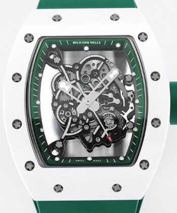 Richard Mille RM055 Watch V5 Green Rubber Strap KV Factory