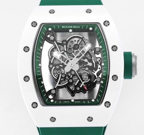 Richard Mille RM055 Watch V5 Green Rubber Strap KV Factory