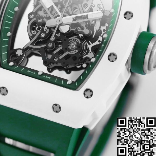 Richard Mille RM055 Watch V5 Green Rubber Strap KV Factory