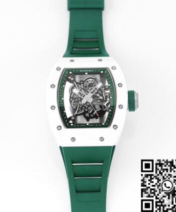 Richard Mille RM055 Watch V5 Green Rubber Strap KV Factory