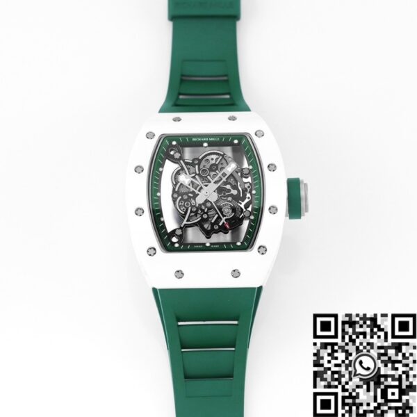 Richard Mille RM055 Watch V5 Green Rubber Strap KV Factory