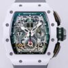 Richard Mille RM11 White Ceramic Rubber Strap Watch KV Factory