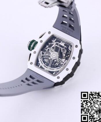 Richard Mille RM11 White Ceramic Rubber Strap Watch KV Factory