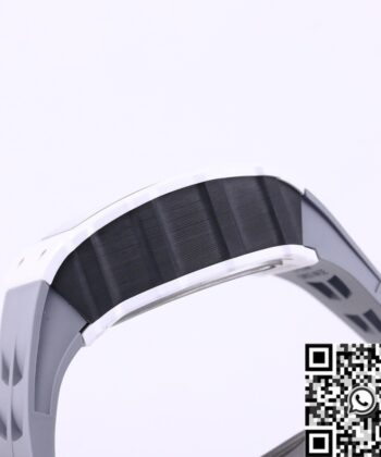Richard Mille RM11 White Ceramic Rubber Strap Watch KV Factory