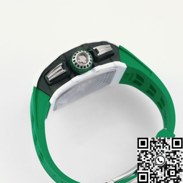 Richard Mille RM11 Watch White Ceramic Green Rubber Strap KV
