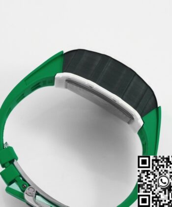 Richard Mille RM11 Watch White Ceramic Green Rubber Strap KV