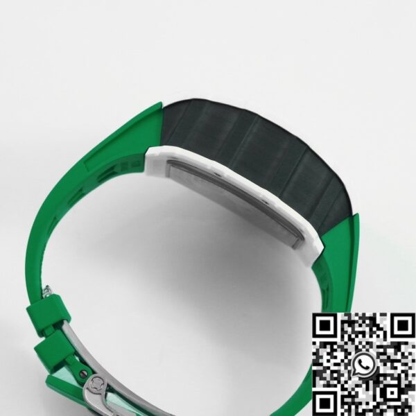 Richard Mille RM11 Watch White Ceramic Green Rubber Strap KV