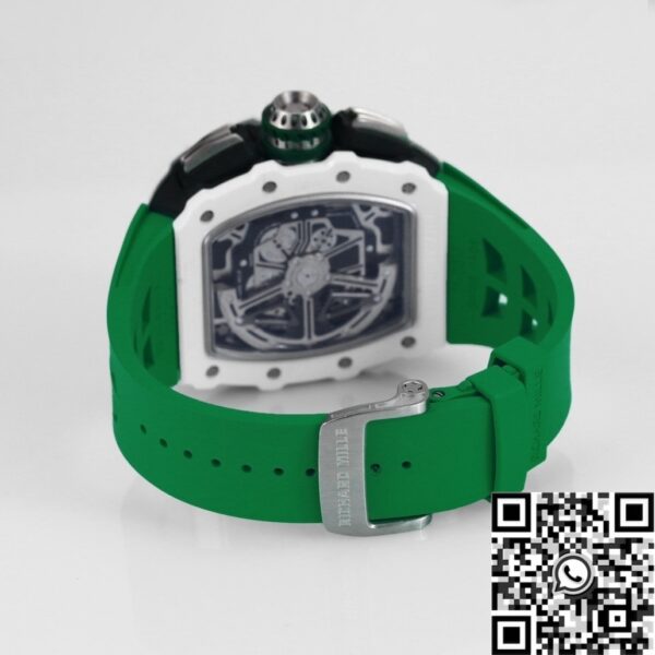 Richard Mille RM11 Watch White Ceramic Green Rubber Strap KV