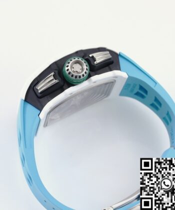RM11 Replica Watch Richard Mille White Ceramic Blue Rubber