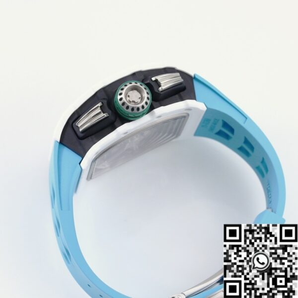 RM11 Replica Watch Richard Mille White Ceramic Blue Rubber