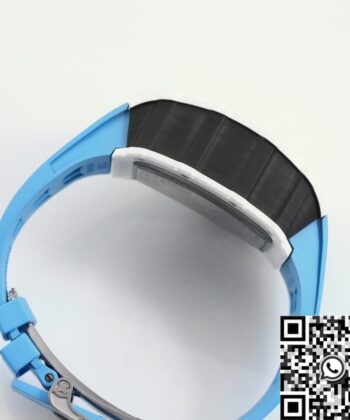 RM11 Replica Watch Richard Mille White Ceramic Blue Rubber