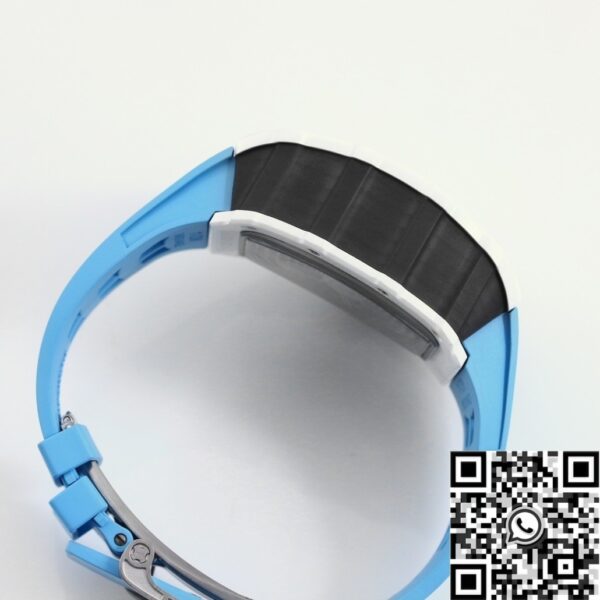 RM11 Replica Watch Richard Mille White Ceramic Blue Rubber