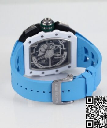RM11 Replica Watch Richard Mille White Ceramic Blue Rubber