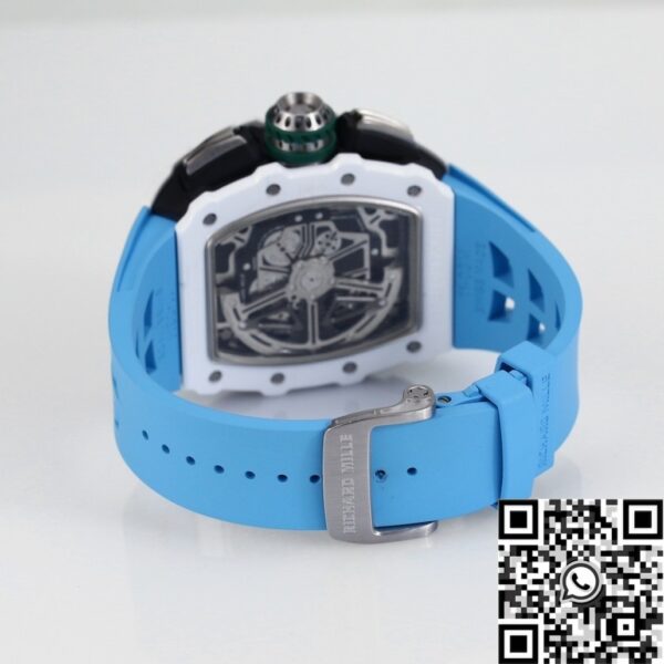 RM11 Replica Watch Richard Mille White Ceramic Blue Rubber