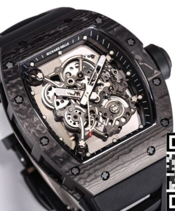 BBR Factory Richard Mille RM055 Black Carbon Fiber Case Watch