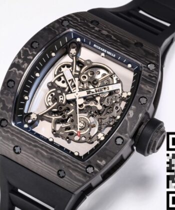 BBR Factory Richard Mille RM055 Black Carbon Fiber Case Watch