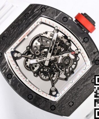 BBR Factory RM055 Watch Richard Mille White Rubber Strap