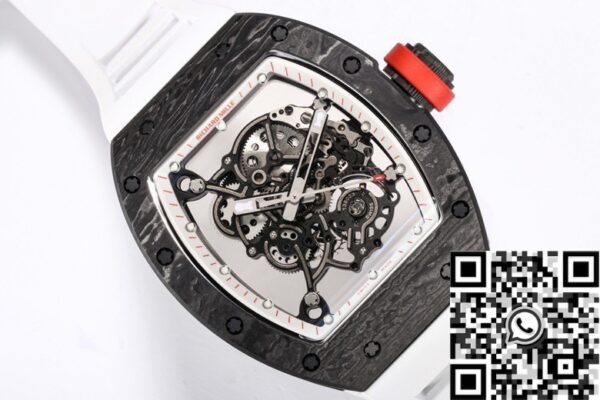 BBR Factory RM055 Watch Richard Mille White Rubber Strap