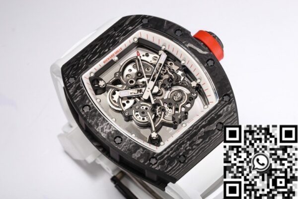 BBR Factory RM055 Watch Richard Mille White Rubber Strap