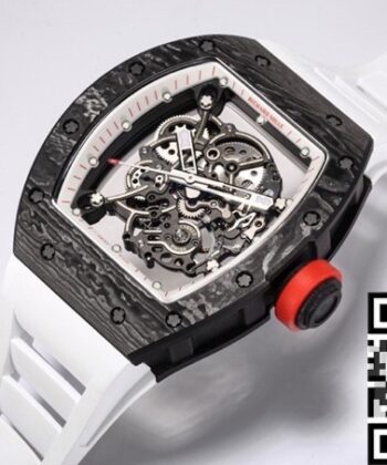 BBR Factory RM055 Watch Richard Mille White Rubber Strap
